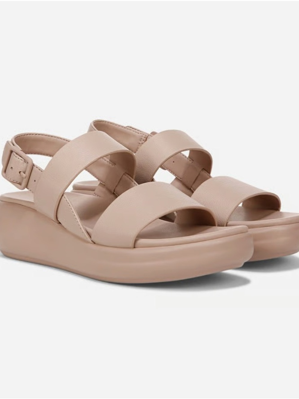 Naturalizer Women’s Cream Slingback Platform Sandals